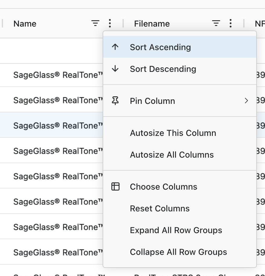 Column menu icon